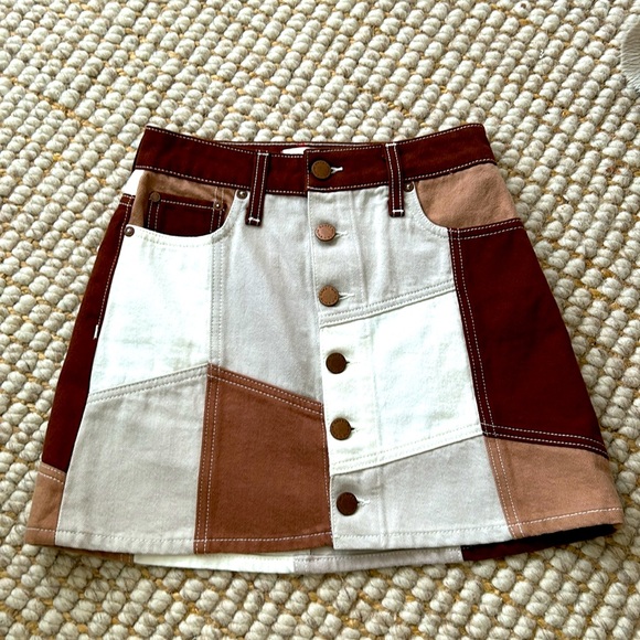 Alice & Olivia Colorblock pattern mini skirt - Picture 6 of 7